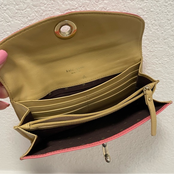 Kate Spade ♠️ New York Map Stripe Oblong Scarf & Pink Cyndy Kent Wallet BUNDLE - Picture 12 of 16